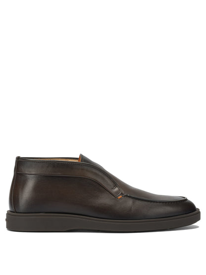 Santoni "Dragon" Loafers - Brown