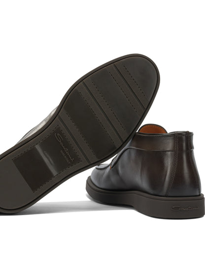 Santoni "Dragon" Loafers - Brown