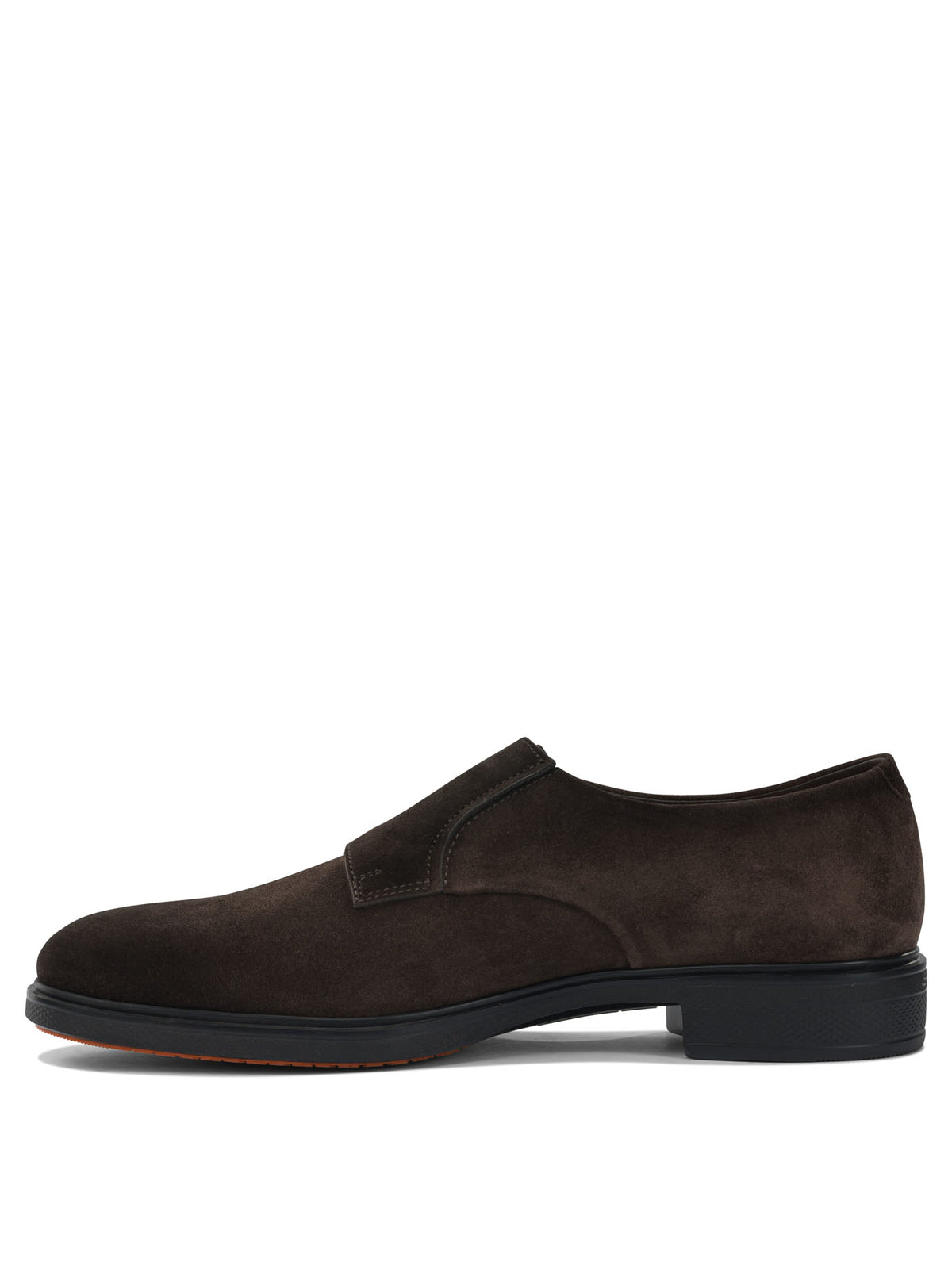 Santoni Suede double buckle loafers - Brown