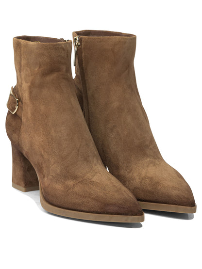 Santoni Suede ankle boots 65mm - Brown
