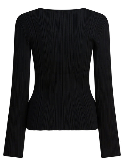 Self-Portrait Top with lace - Black