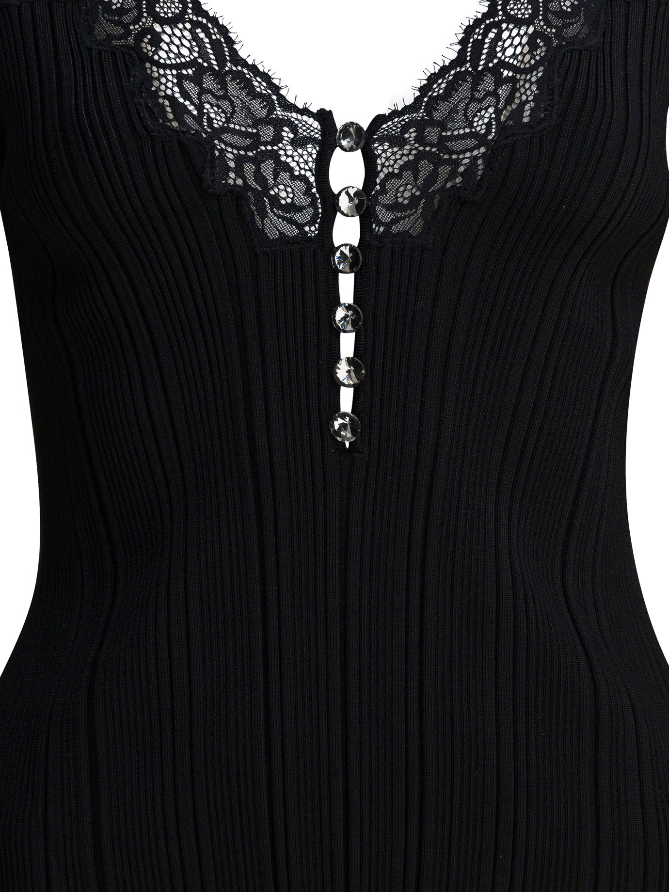 Self-Portrait Top with lace - Black