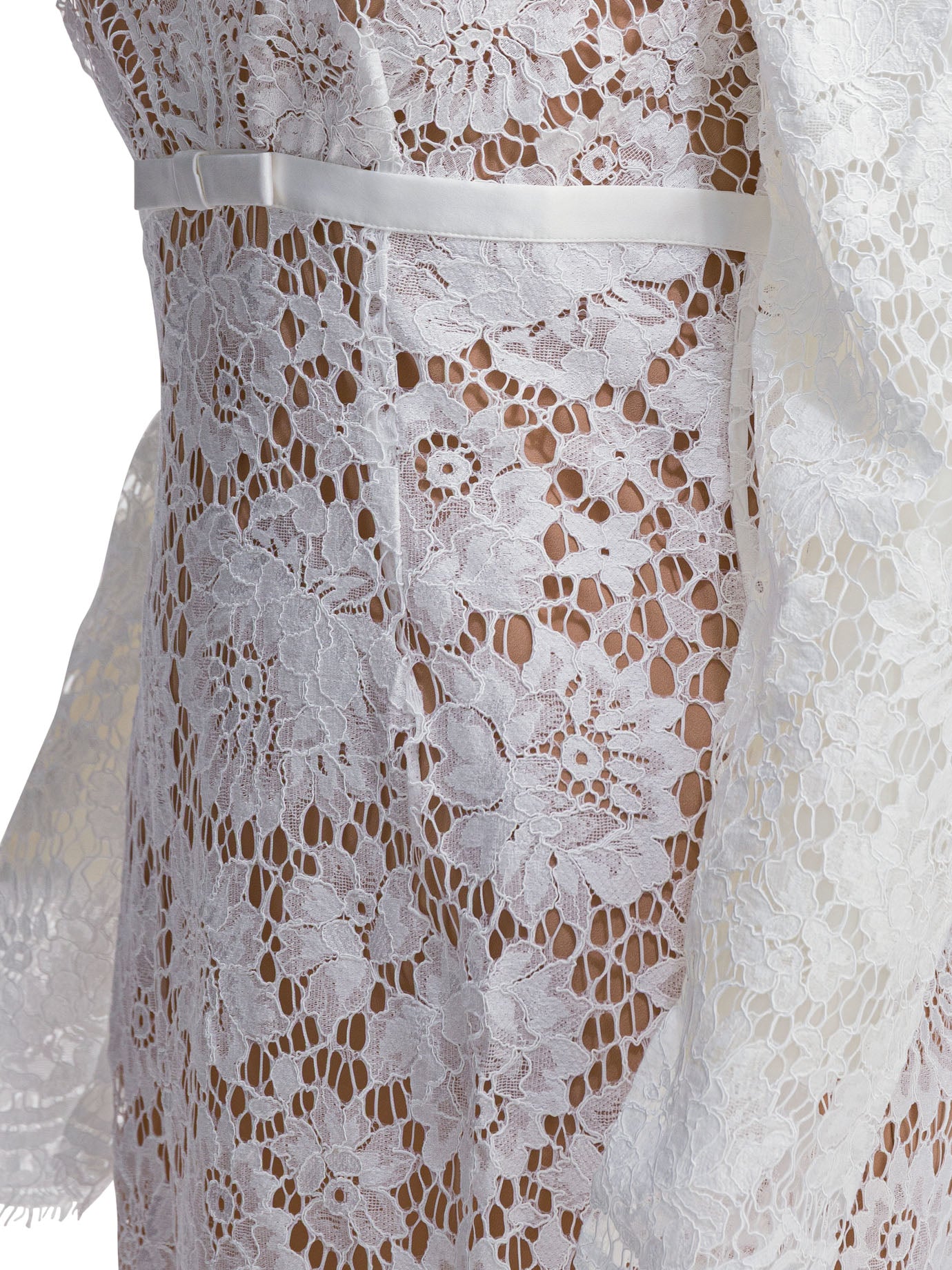 Self-Portrait Long lace dress - White