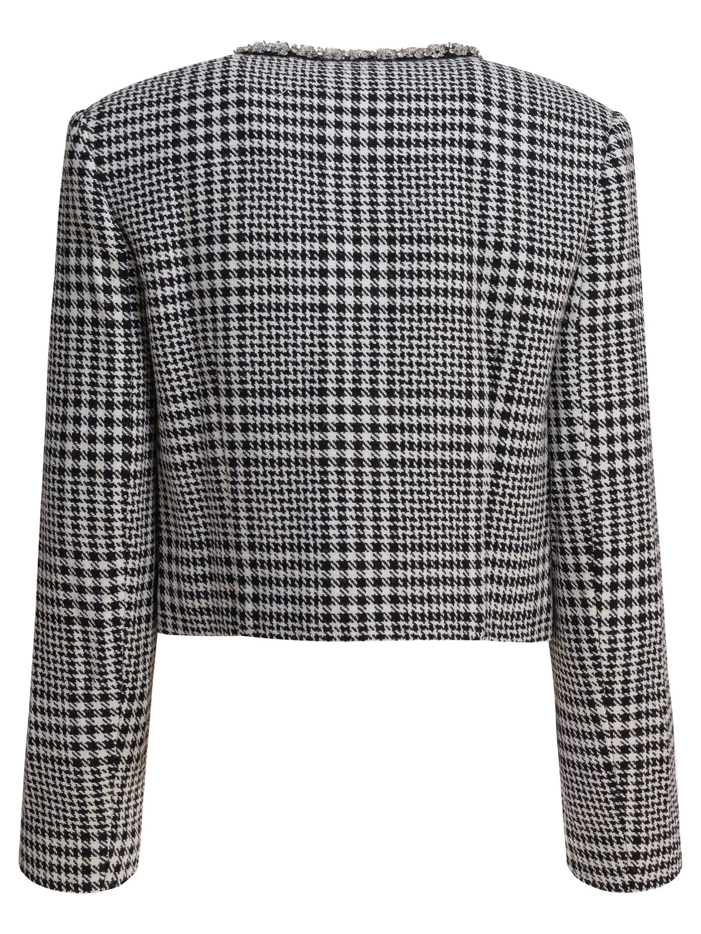 Self-Portrait Houndstooth blazer - Black