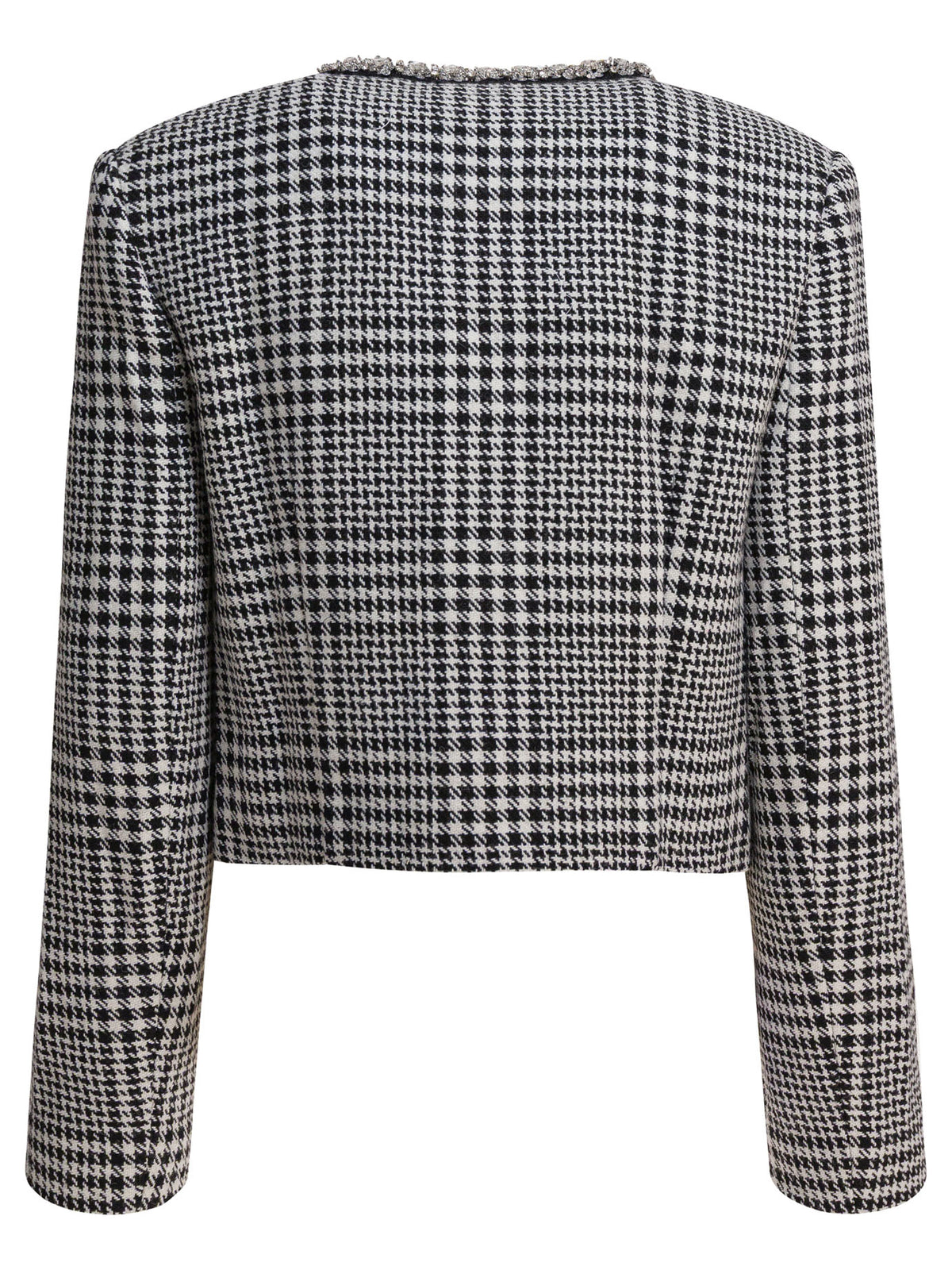 Self-Portrait Houndstooth blazer - Black