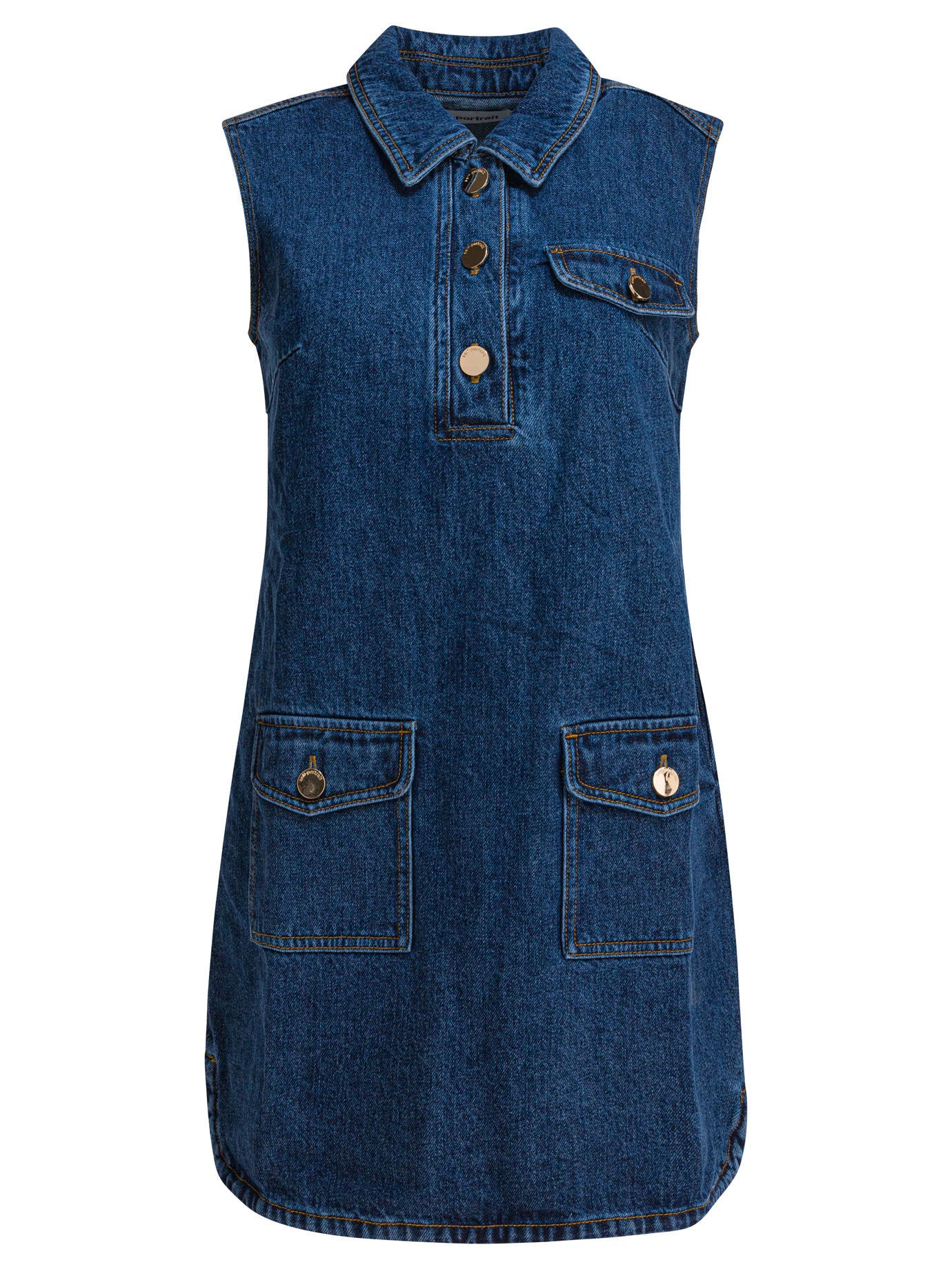 Self-Portrait Short denim dress - Blue