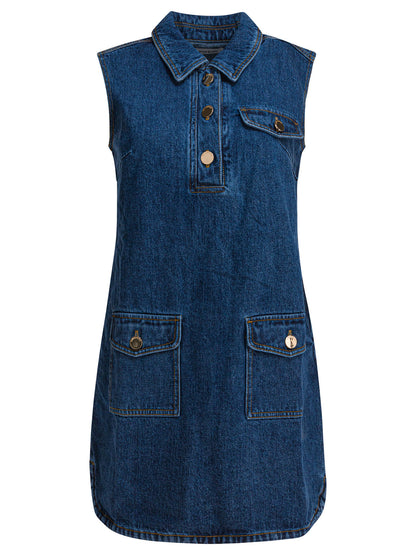 Self-Portrait Short denim dress - Blue