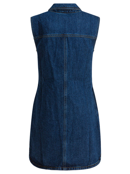 Self-Portrait Short denim dress - Blue