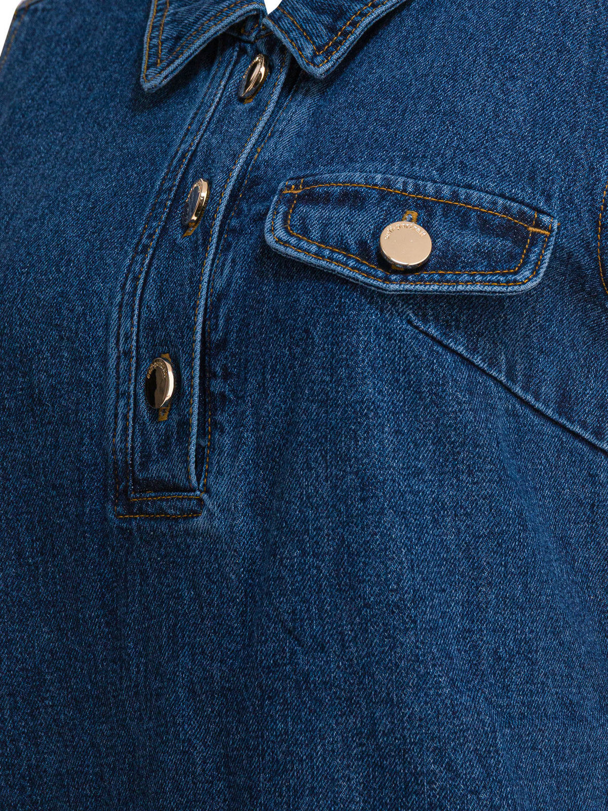 Self-Portrait Short denim dress - Blue
