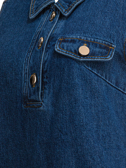 Self-Portrait Short denim dress - Blue