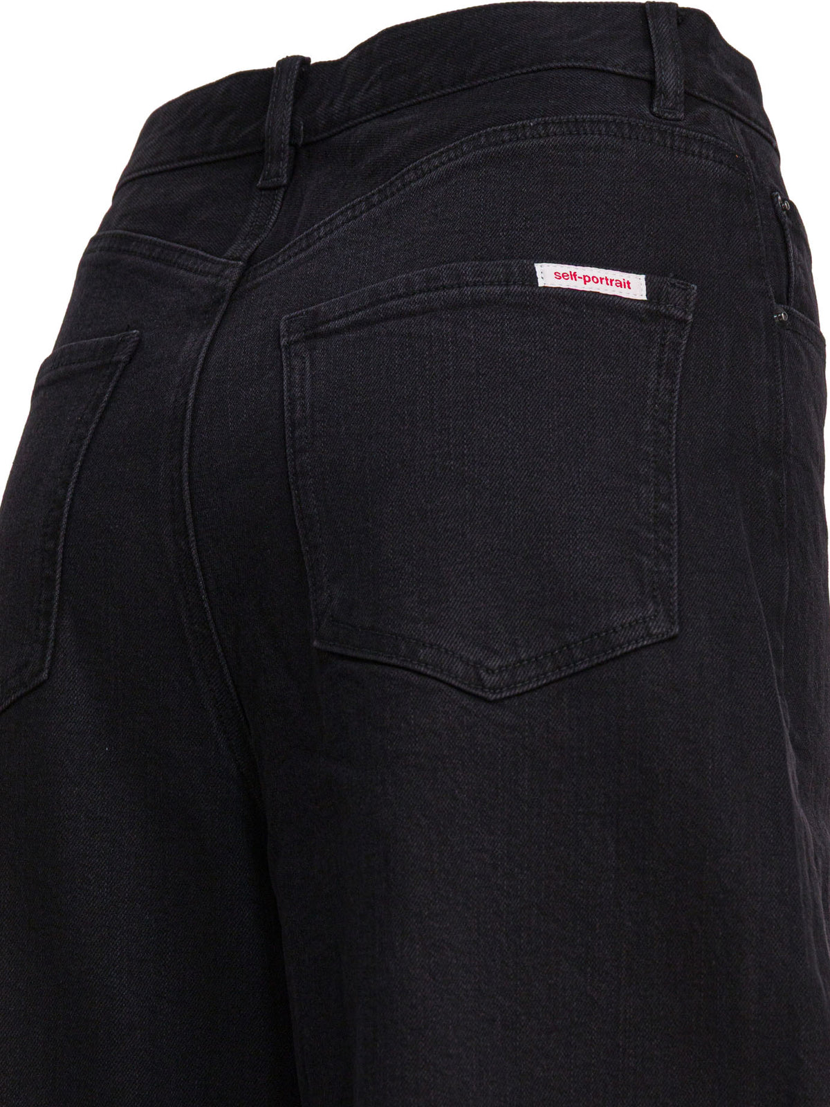 Self-Portrait Wide leg jeans - Black