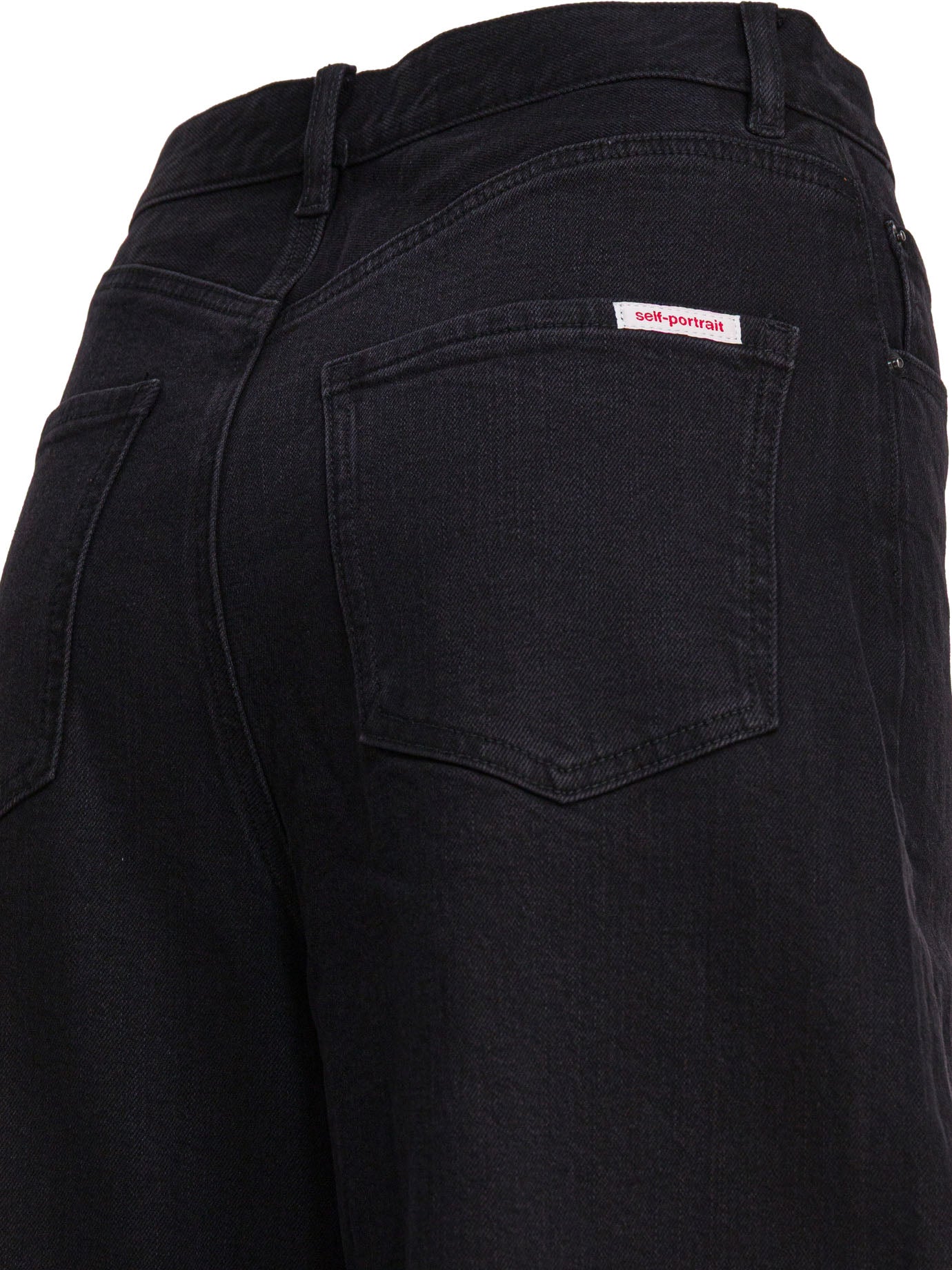 Self-Portrait Wide leg jeans - Black