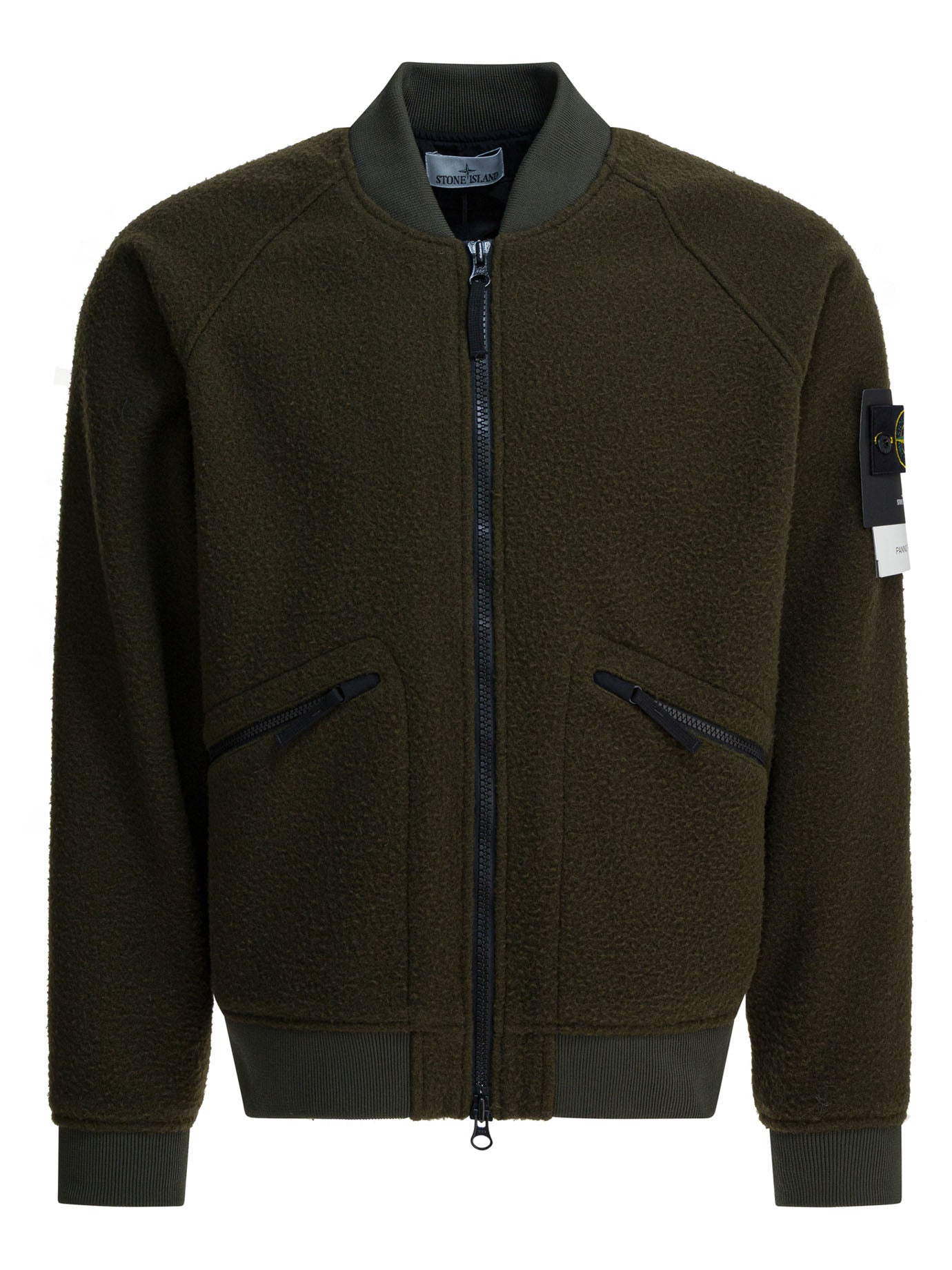 Stone Island Waterproof wool and nylon bomber jacket - Green