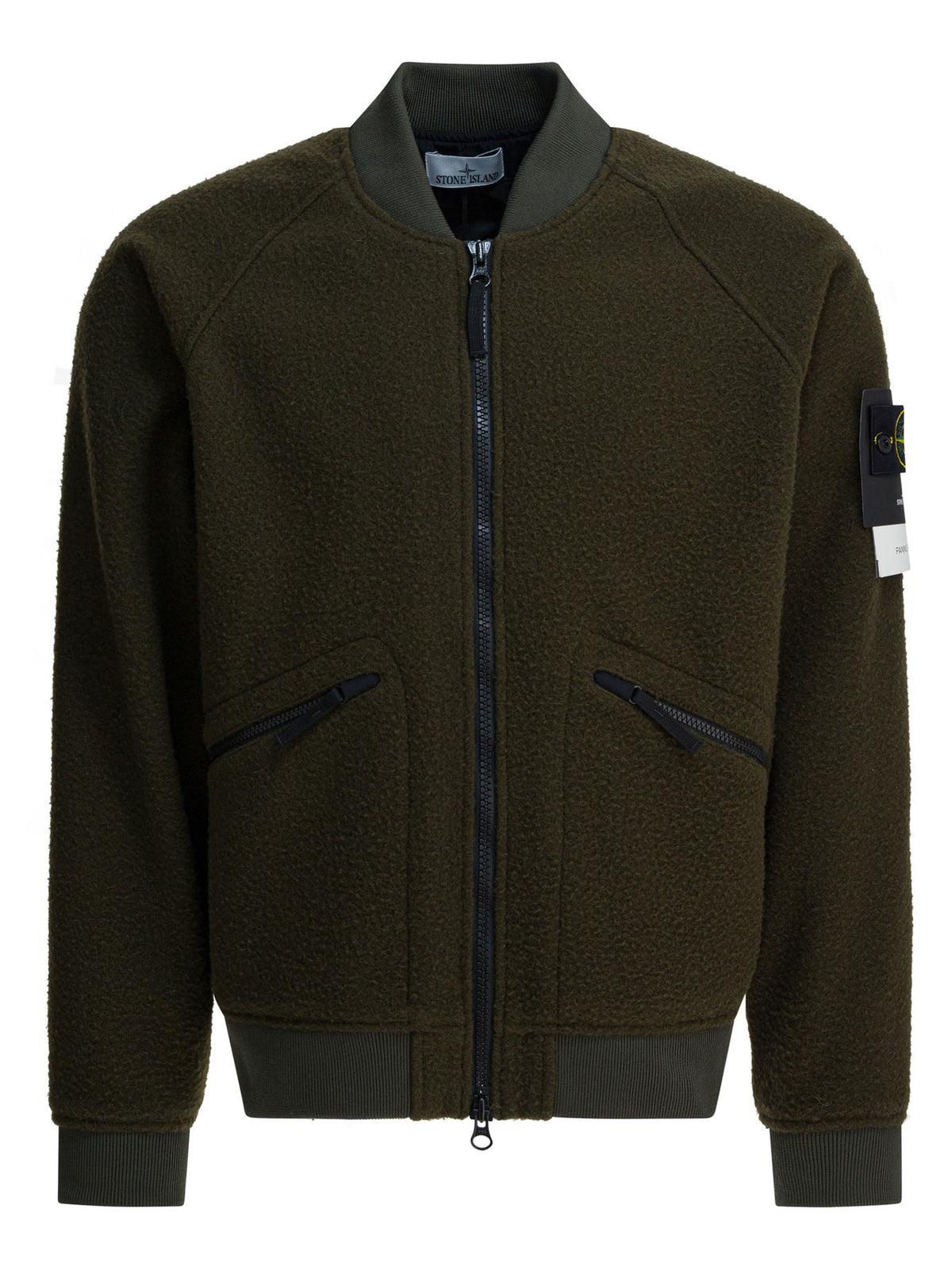 Stone Island Waterproof wool and nylon bomber jacket - Green