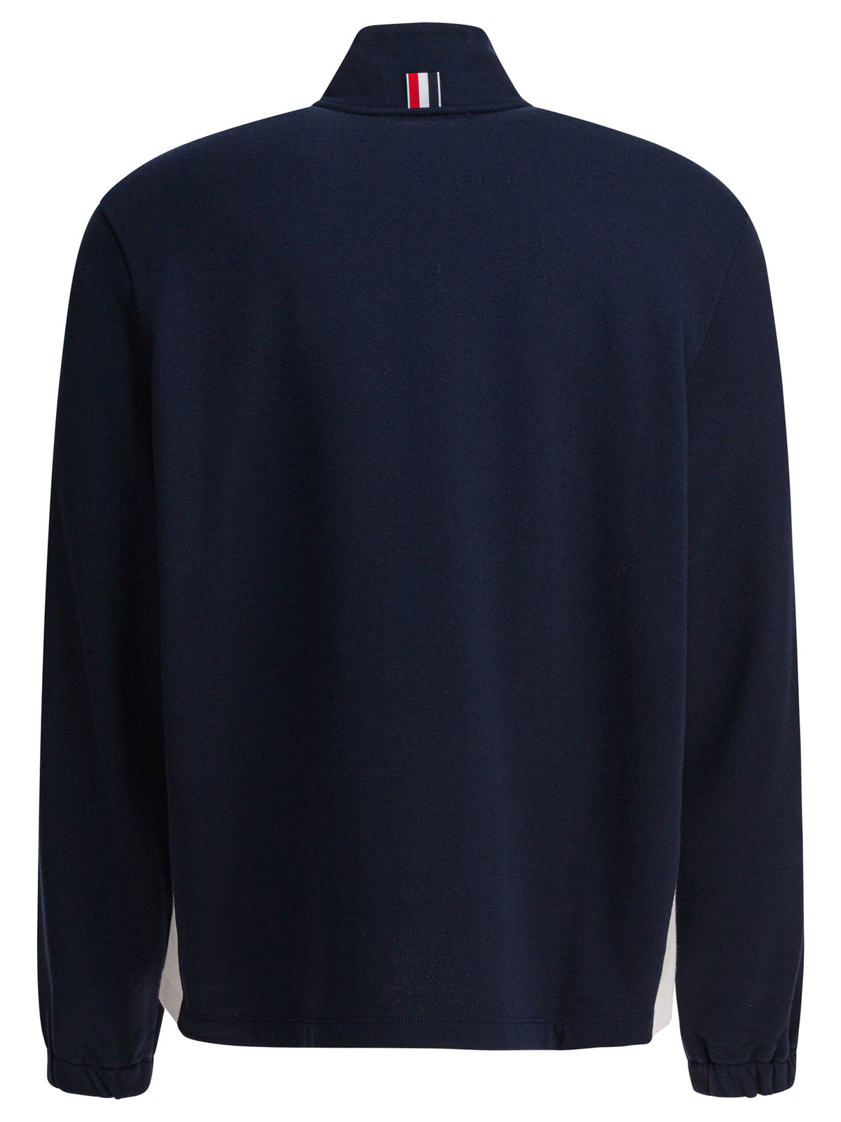 Thom Browne Sweatshirt with half zipper and logo - Blue