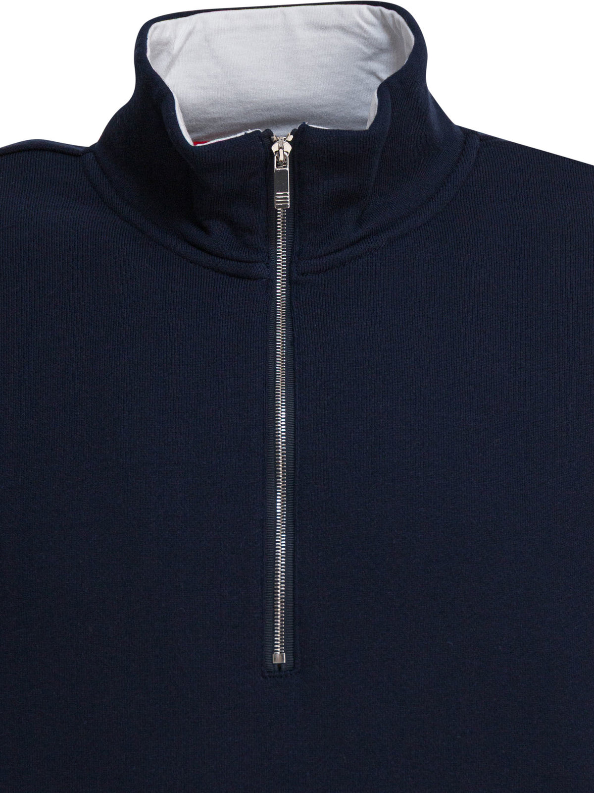 Thom Browne Sweatshirt with half zipper and logo - Blue