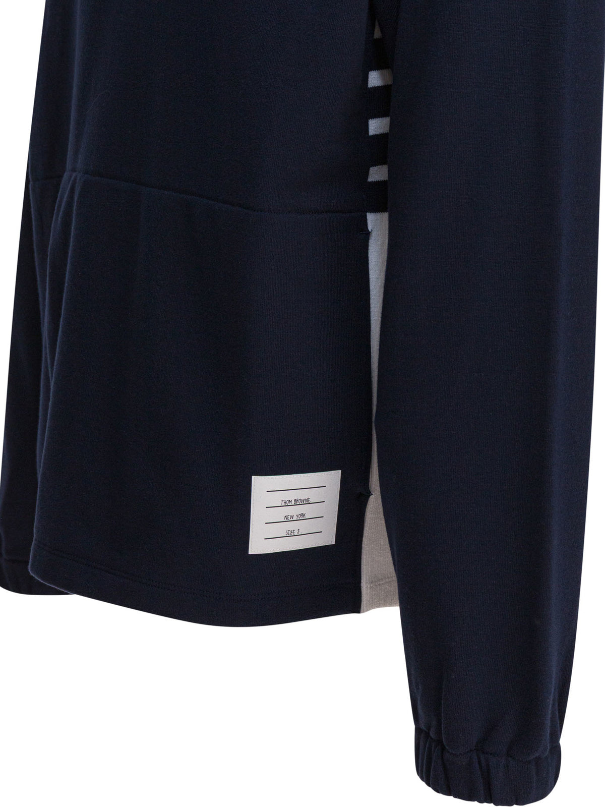 Thom Browne Sweatshirt with half zipper and logo - Blue