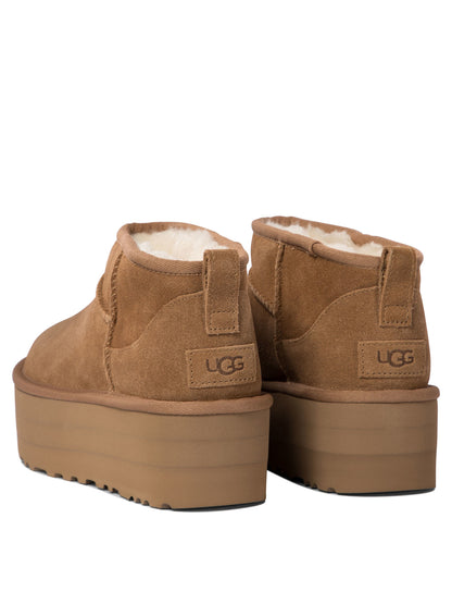 Ugg "Classic Ultra Mini Platform" ankle boots - Brown