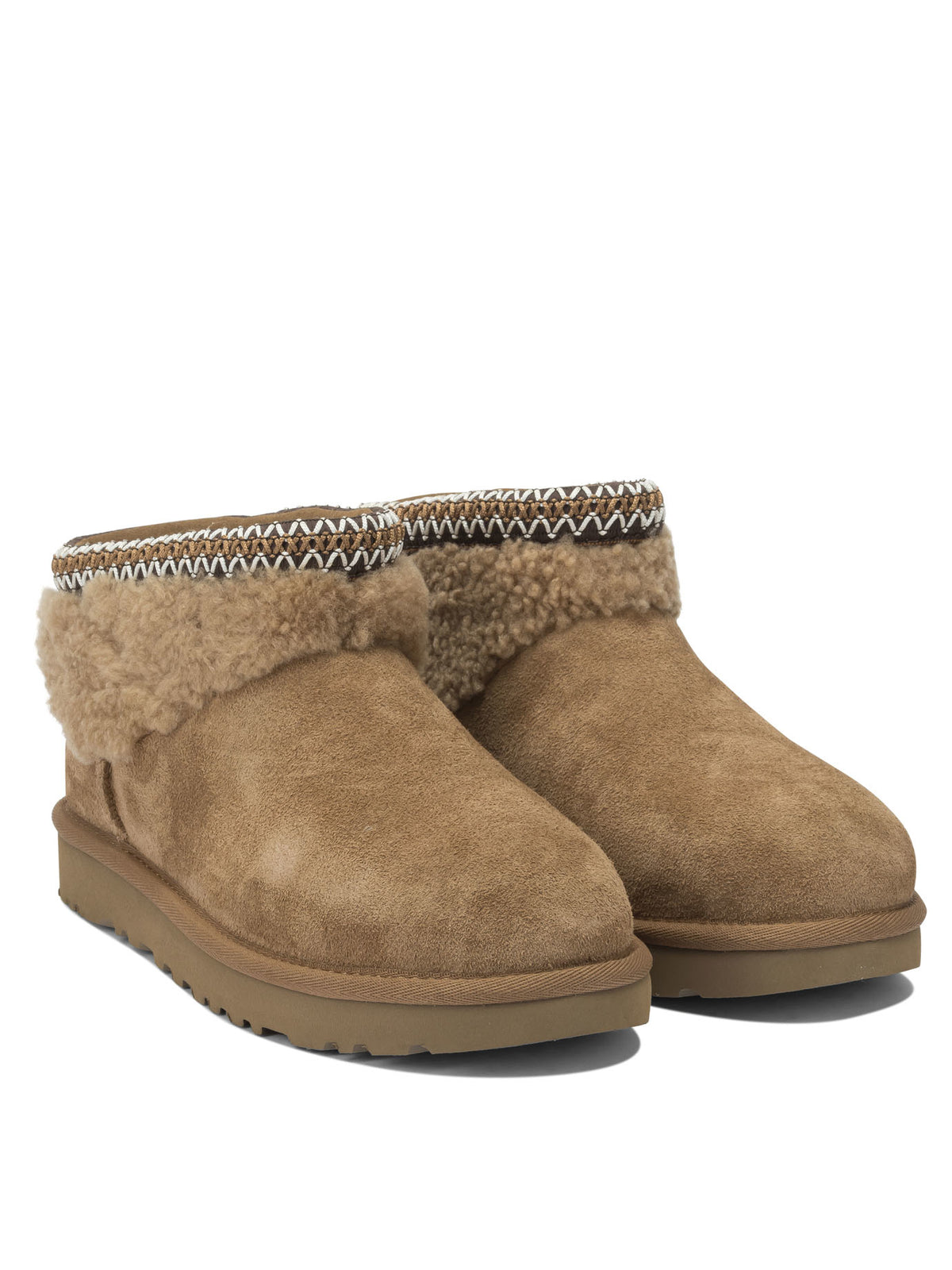 Ugg "Classic Ultra Mini Maxi Curly" ankle boots - Brown
