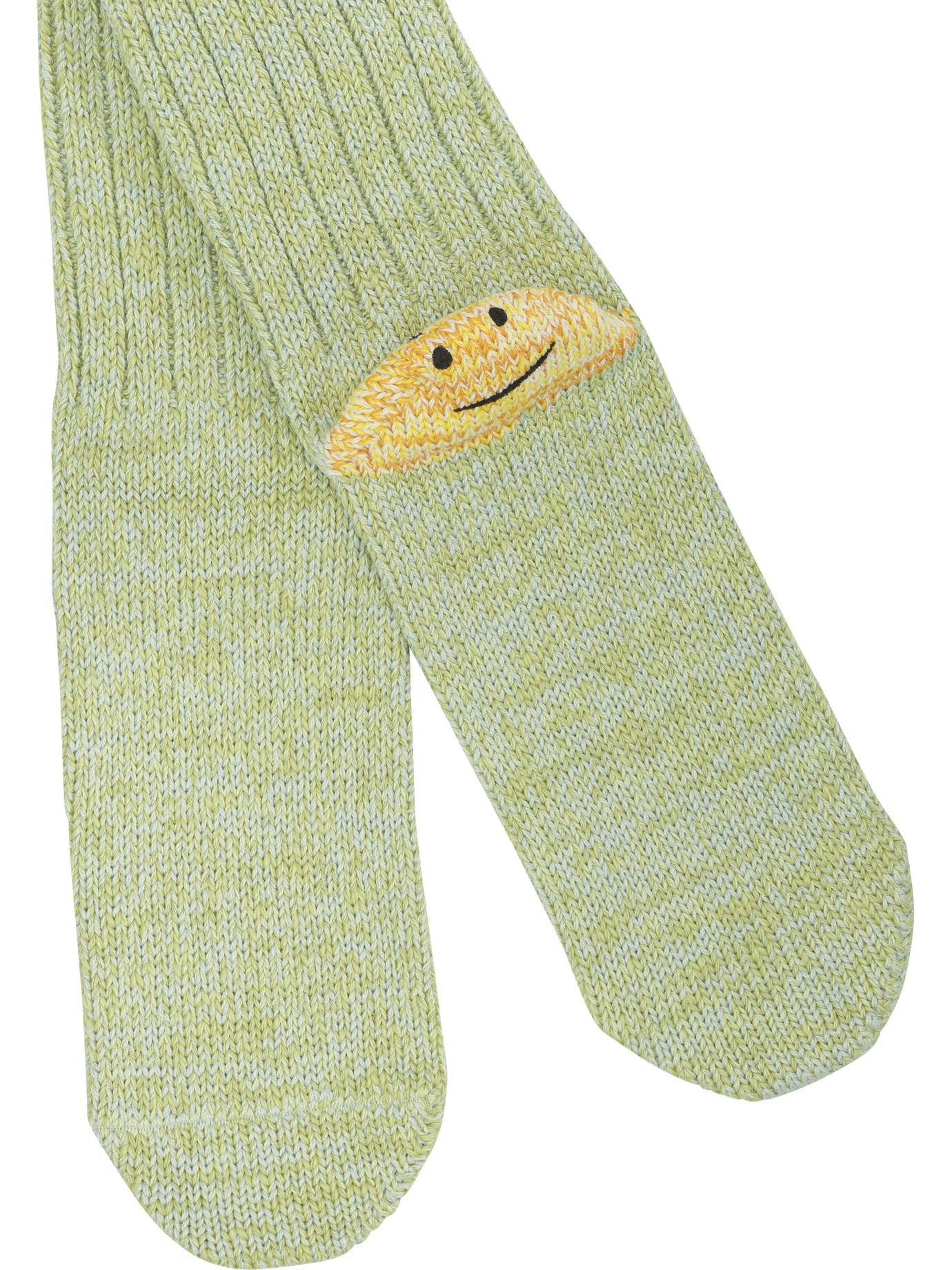 Kapital "Rainbow Happy Heel" Socks - Green