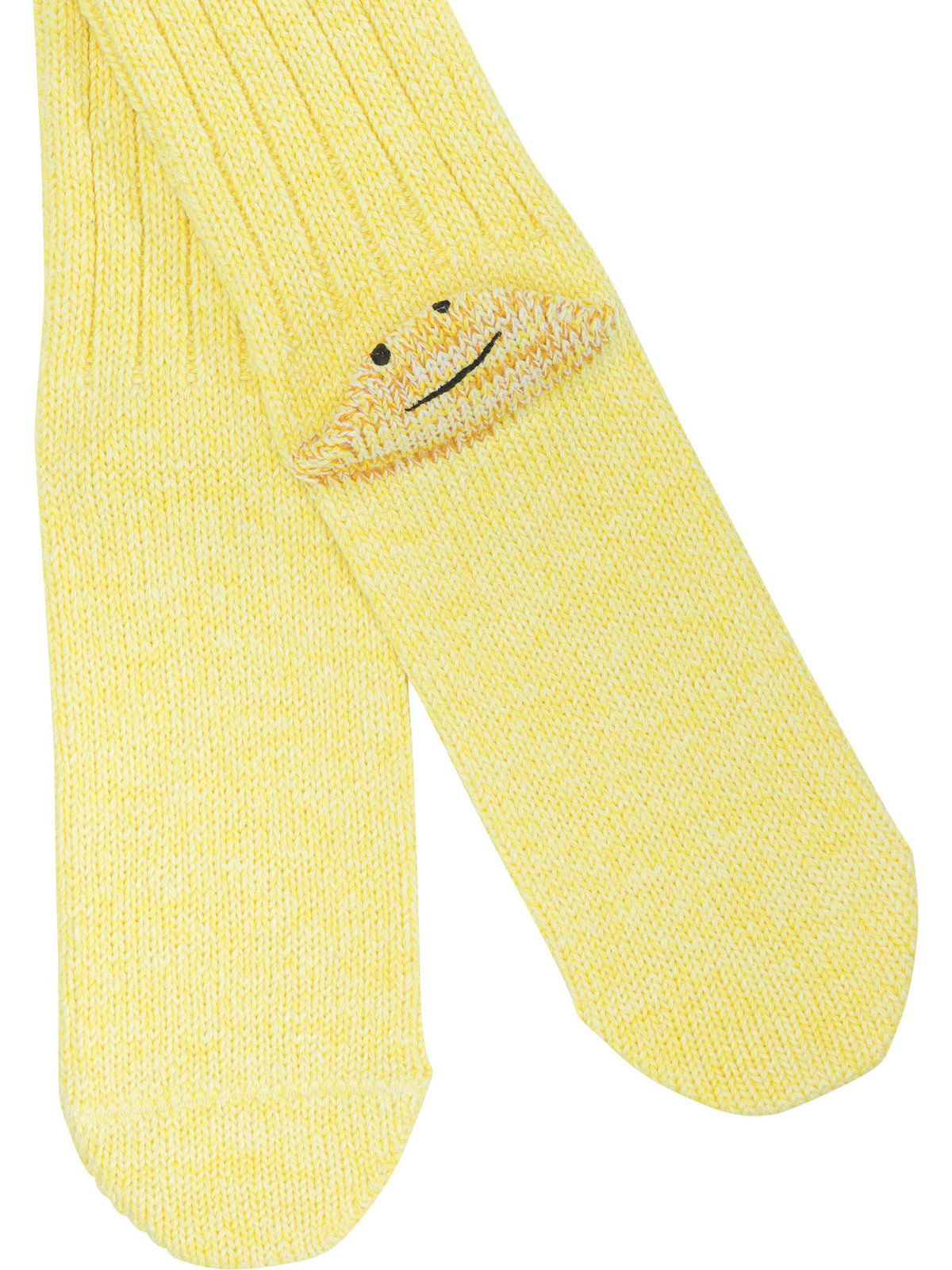 Kapital "Rainbow Happy Heel" Socks - Yellow