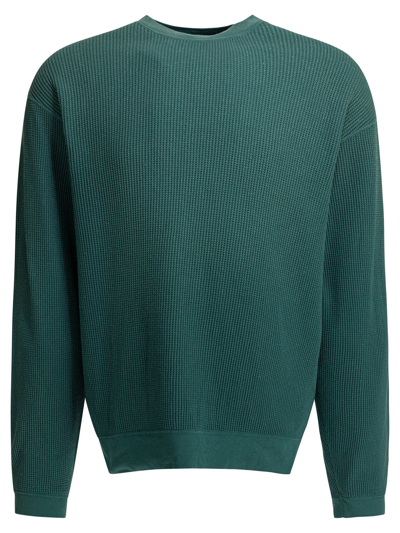 Kapital "Eco Waffle Big Crew" Sweatshirt - Green