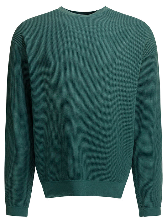 Kapital "Eco Waffle Big Crew" Sweatshirt - Green