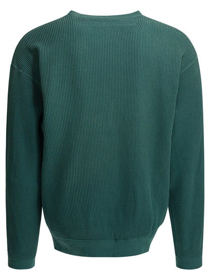 Kapital "Eco Waffle Big Crew" Sweatshirt - Green