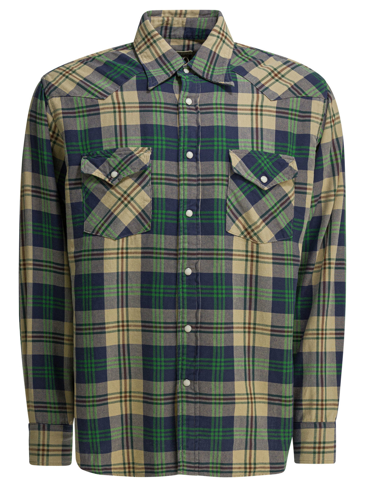 Kapital "Columbia-Check Husky" Western shirt - Green