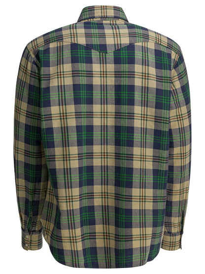 Kapital "Columbia-Check Husky" Western shirt - Green