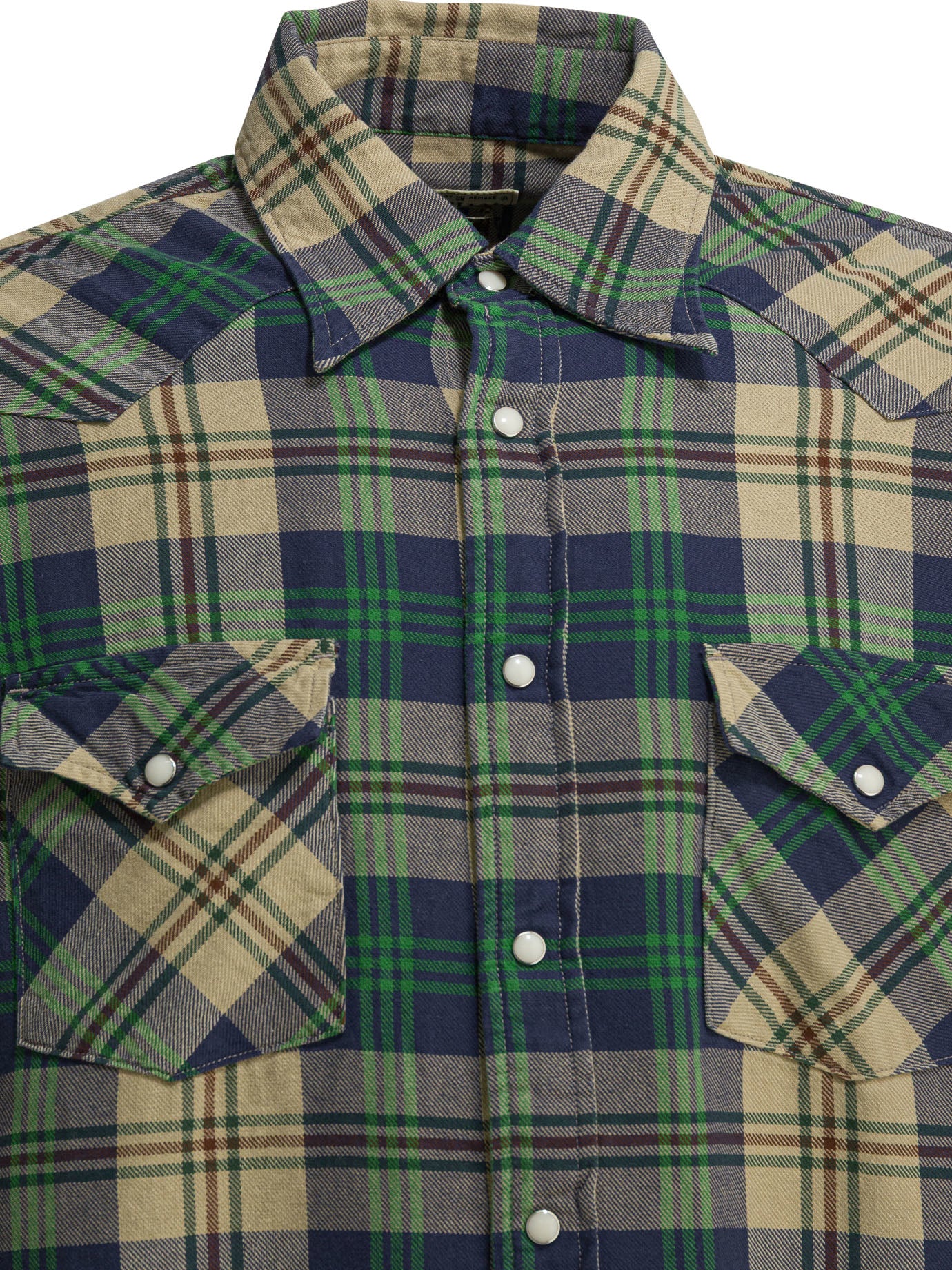 Kapital "Columbia-Check Husky" Western shirt - Green