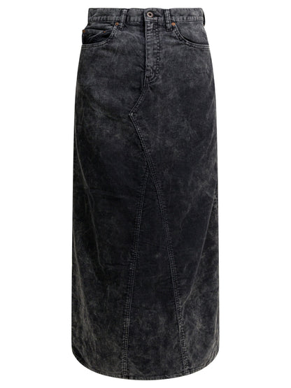Kapital Long pencil skirt - Black