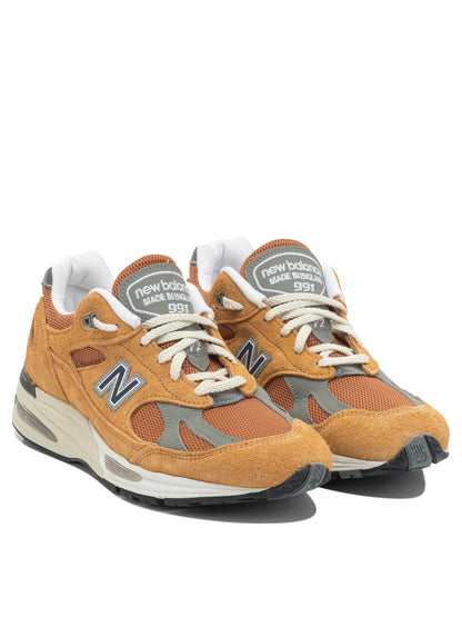 New Balance "Made in UK 991V2" Sneakers - Orange