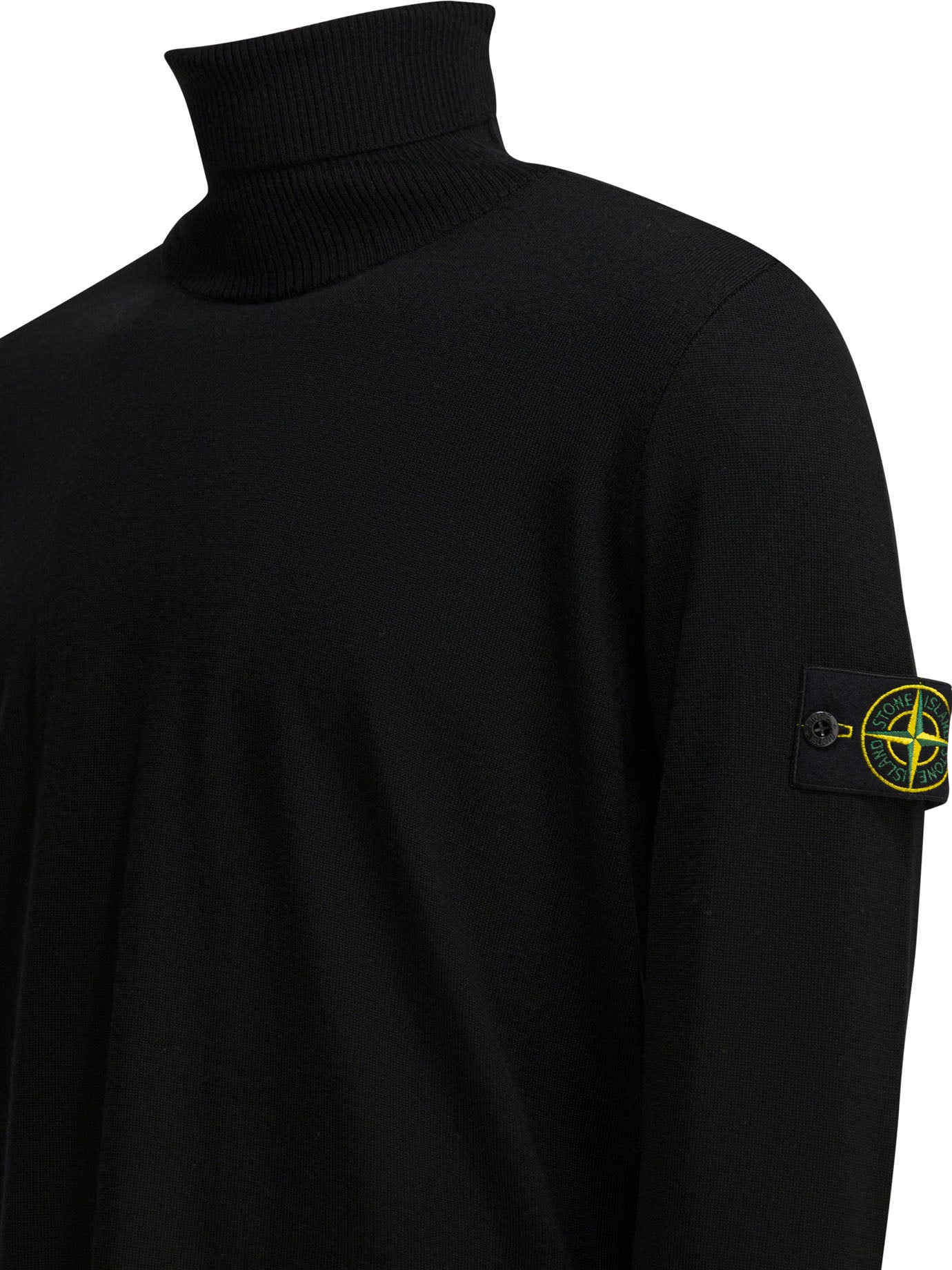 Stone Island "Light RWS" Turtleneck Sweater - Black
