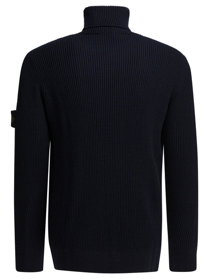 Stone Island Crew-neck sweater with logo - Blue