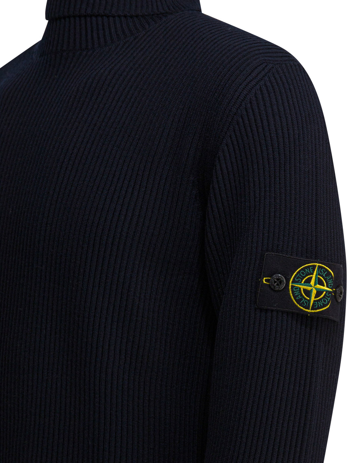 Stone Island Crew-neck sweater with logo - Blue