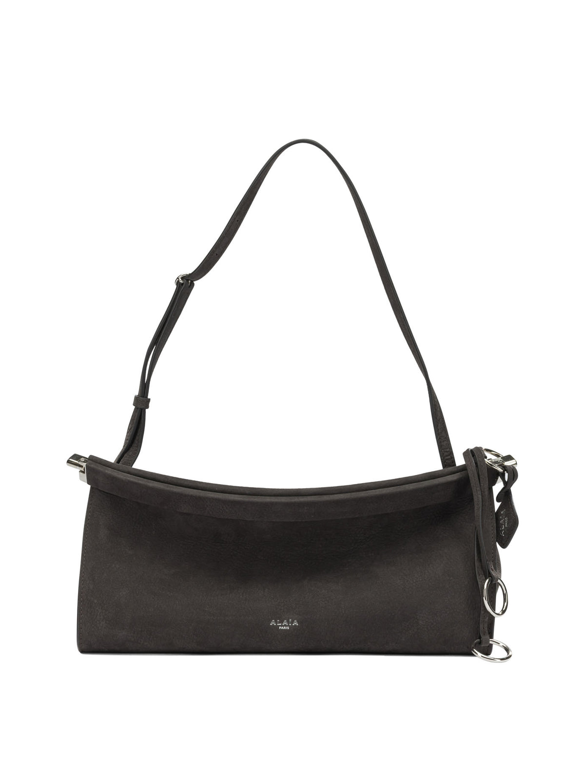 AlaïA "Le Click East West" Medium Shoulder Bag - Grey