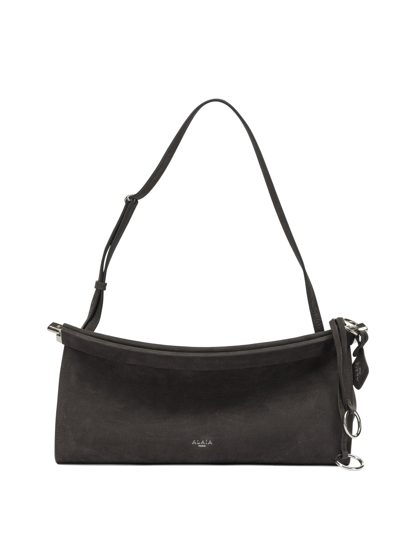 AlaïA "Le Click East West" Medium Shoulder Bag - Grey