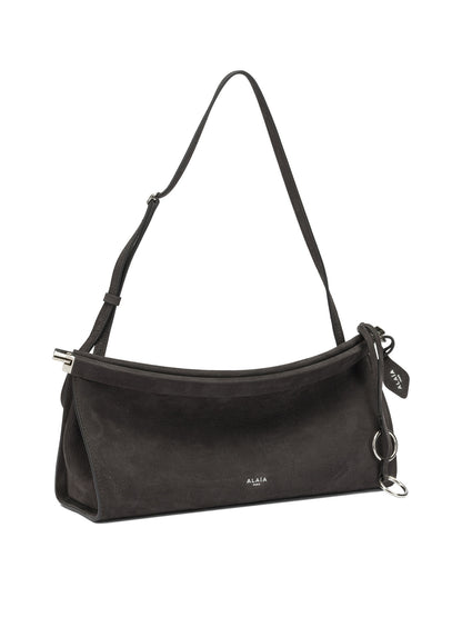 AlaïA "Le Click East West" Medium Shoulder Bag - Grey