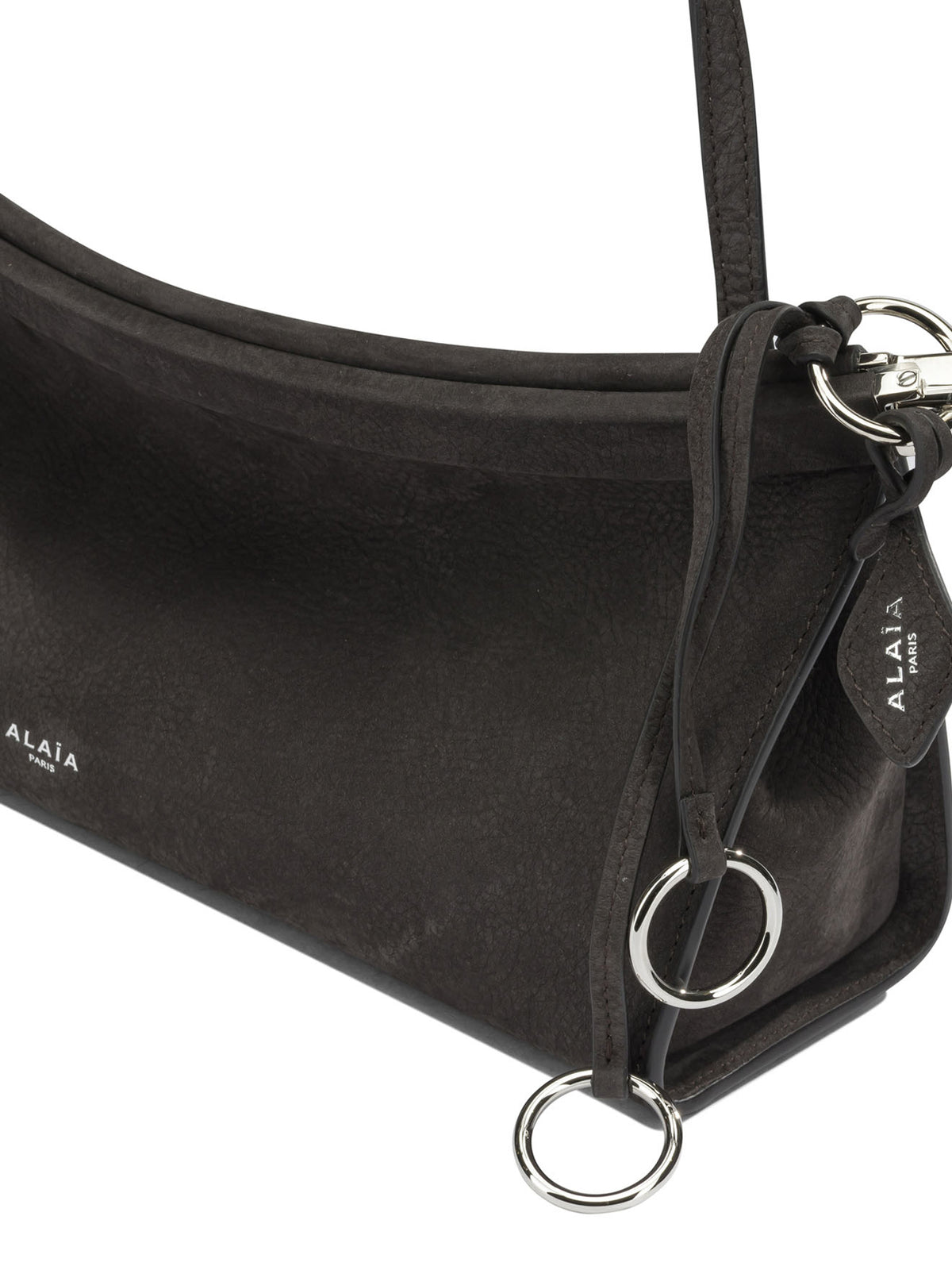 AlaïA "Le Click East West" Medium Shoulder Bag - Grey