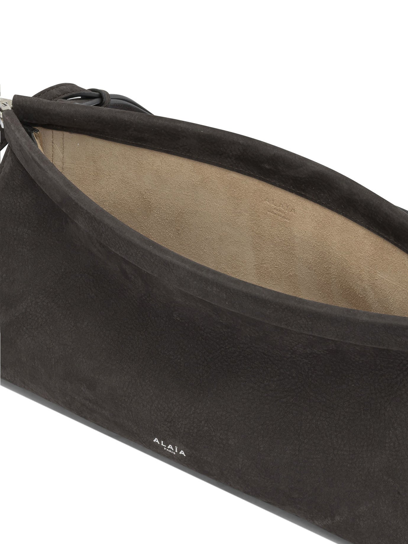 AlaïA "Le Click East West" Medium Shoulder Bag - Grey