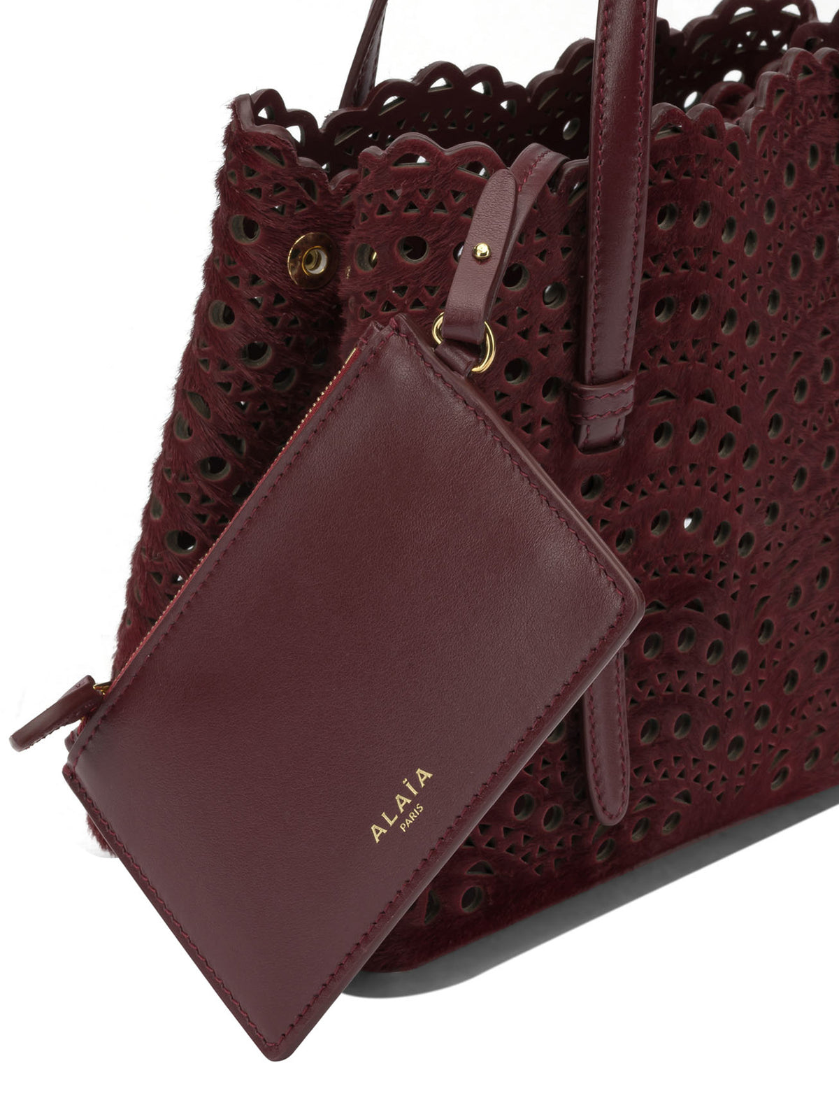 AlaïA "Mina 20" Small Handbag - Bordeaux