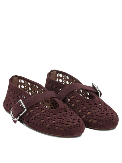 AlaïA "Vienne" Mary Jane ballet flats - Bordeaux
