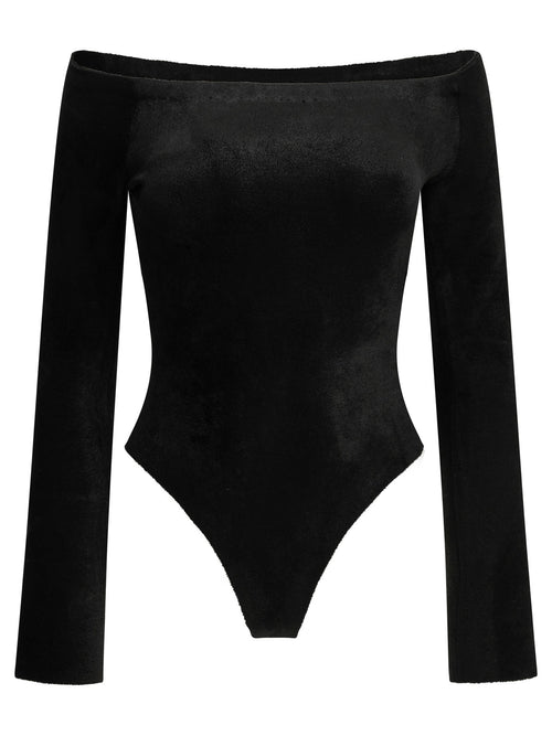 AlaïA Velvet Shaping Bodysuit - Black