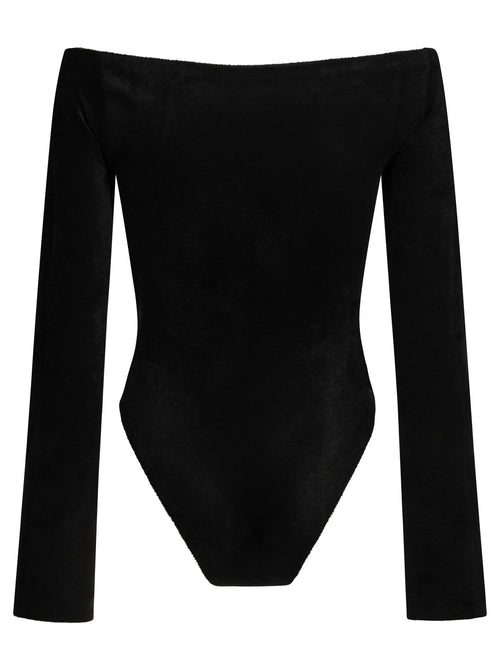 AlaïA Velvet Shaping Bodysuit - Black