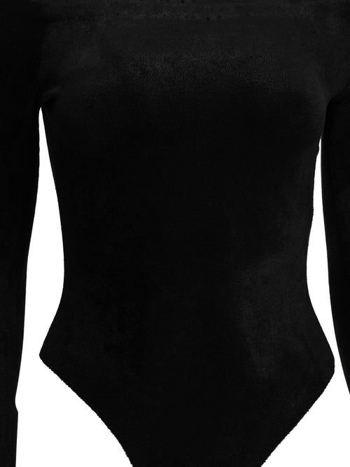 AlaïA Velvet Shaping Bodysuit - Black