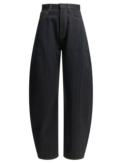 AlaïA "Round" Wide-Leg Jeans - Blue