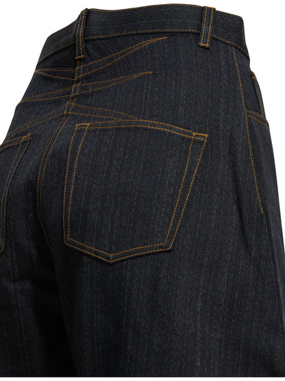 AlaïA "Round" Wide-Leg Jeans - Blue