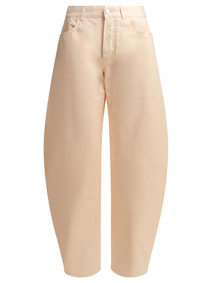 AlaïA "Round" Wide-Leg Jeans - Pink