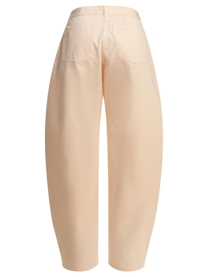 AlaïA "Round" Wide-Leg Jeans - Pink